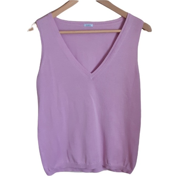 Malo Tops - Clearance Malo Italy Lilac Cotton Sleeveless Top
